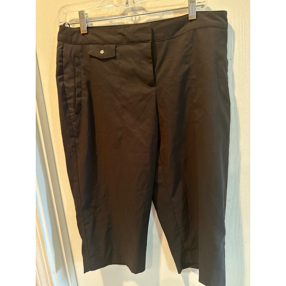 Izod Golf Women Black Capri Pants Size 4 Cropped Performance Golf Trousers
